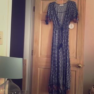 Kiss The Sky Maxi Dress/kimono